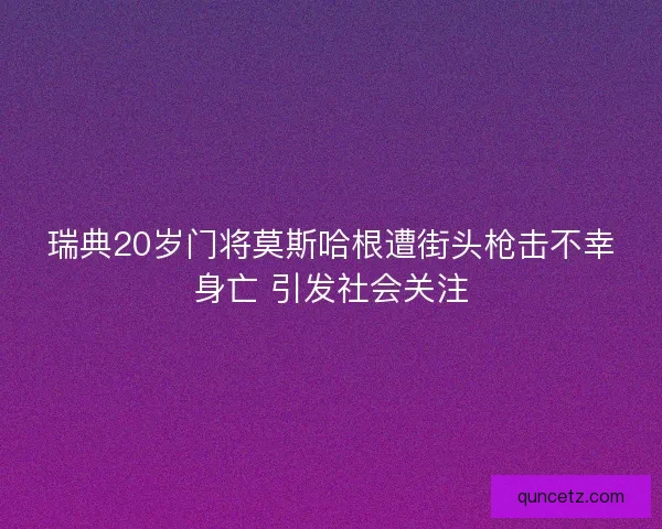 瑞典20岁门将莫斯哈根遭街头枪击不幸身亡 引发社会关注